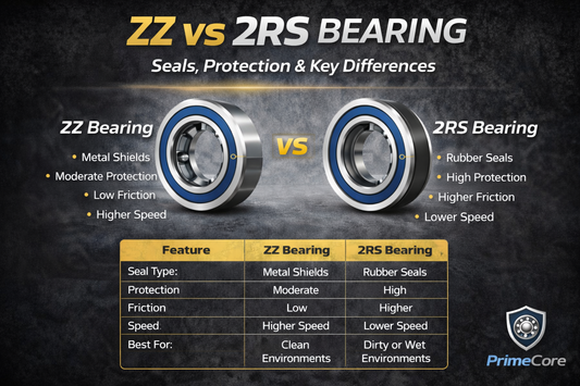 ZZ vs 2RS Bearing – What’s the Difference & Which One Should You Use?