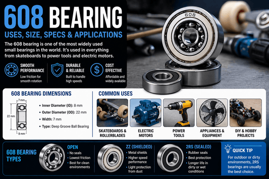 608 Bearing Uses: Size, Specs, and Where 608 Bearings Are Used