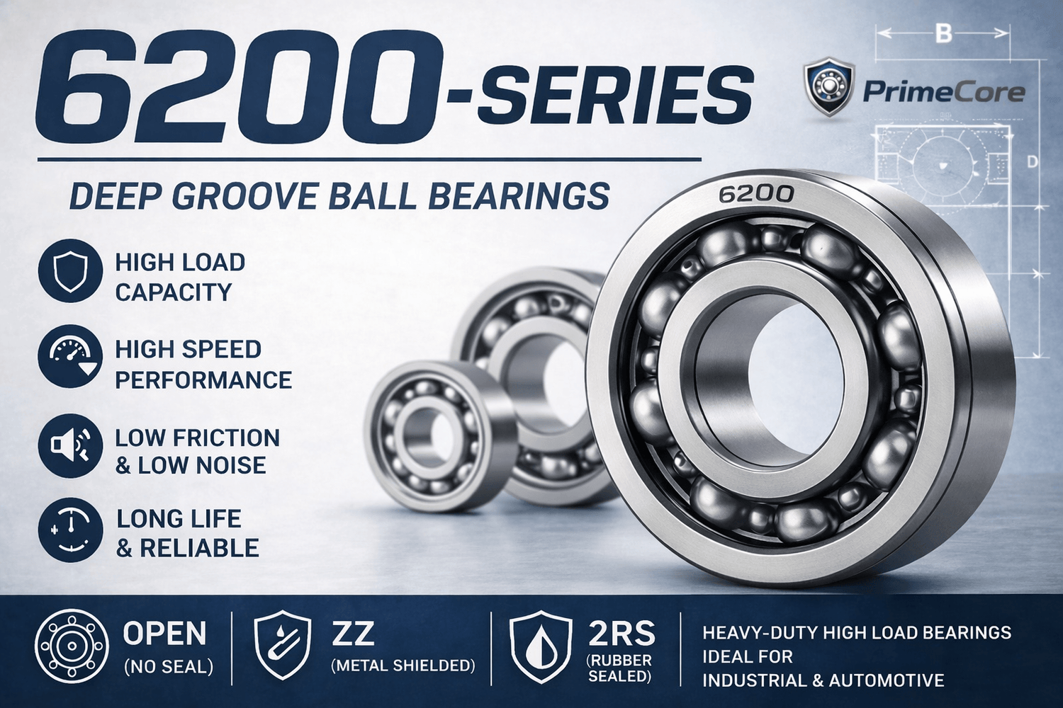 6200 Series Ball Bearings | Deep Groove Bearings