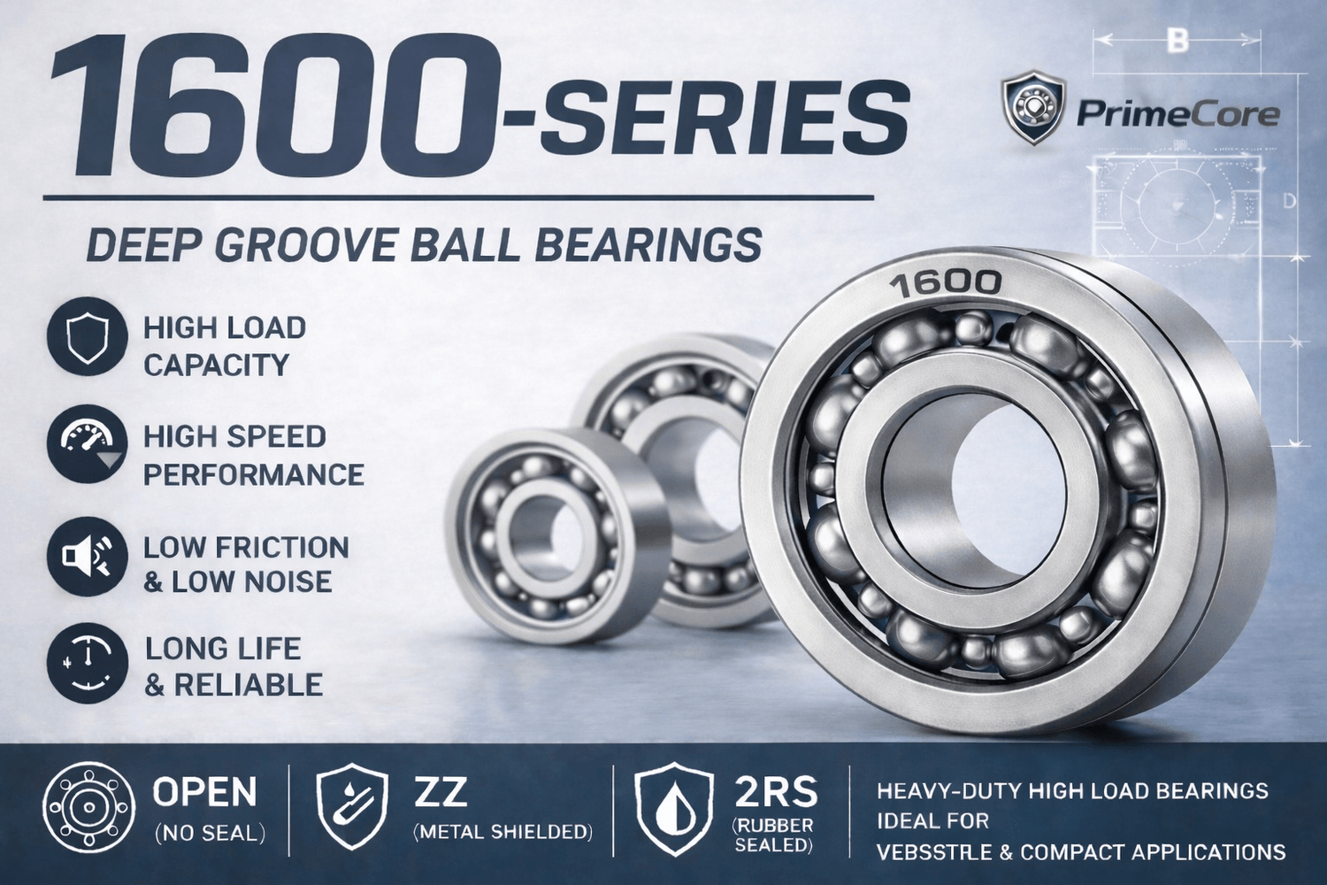1600 Series Ball Bearings | Metric Bearings
