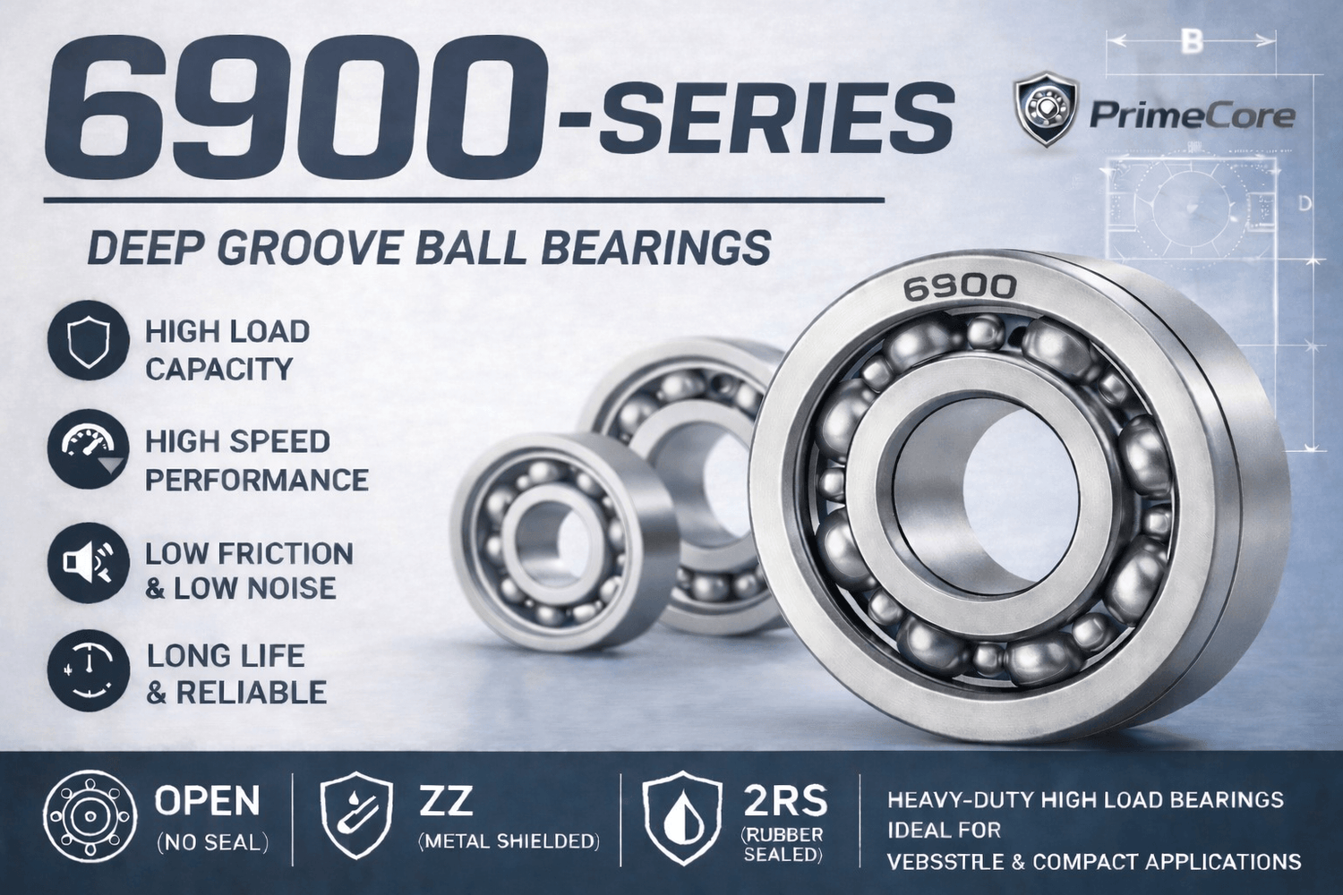 6900 Series Ball Bearings | Slim Bearings