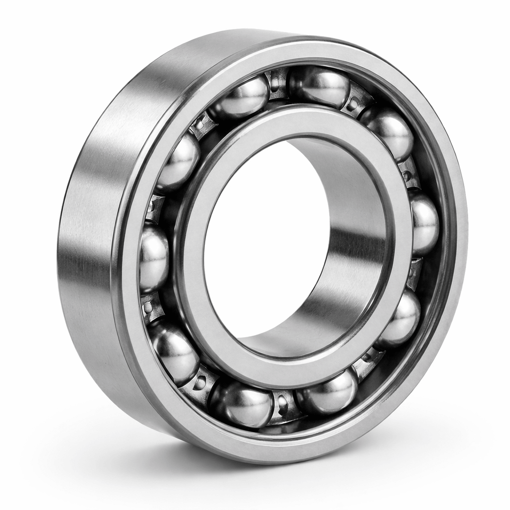 Metallic bearing on a white background