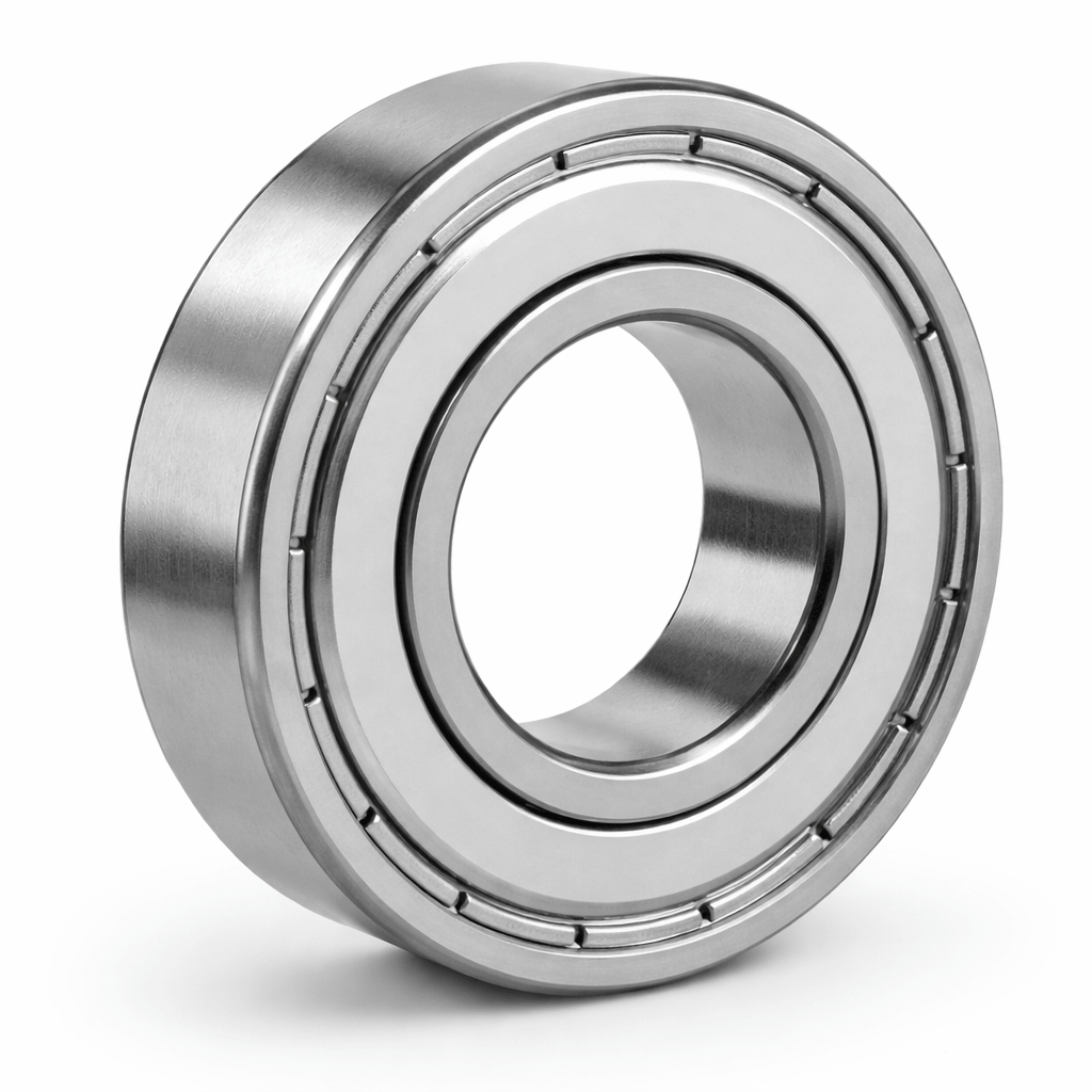Metallic bearing on a white background