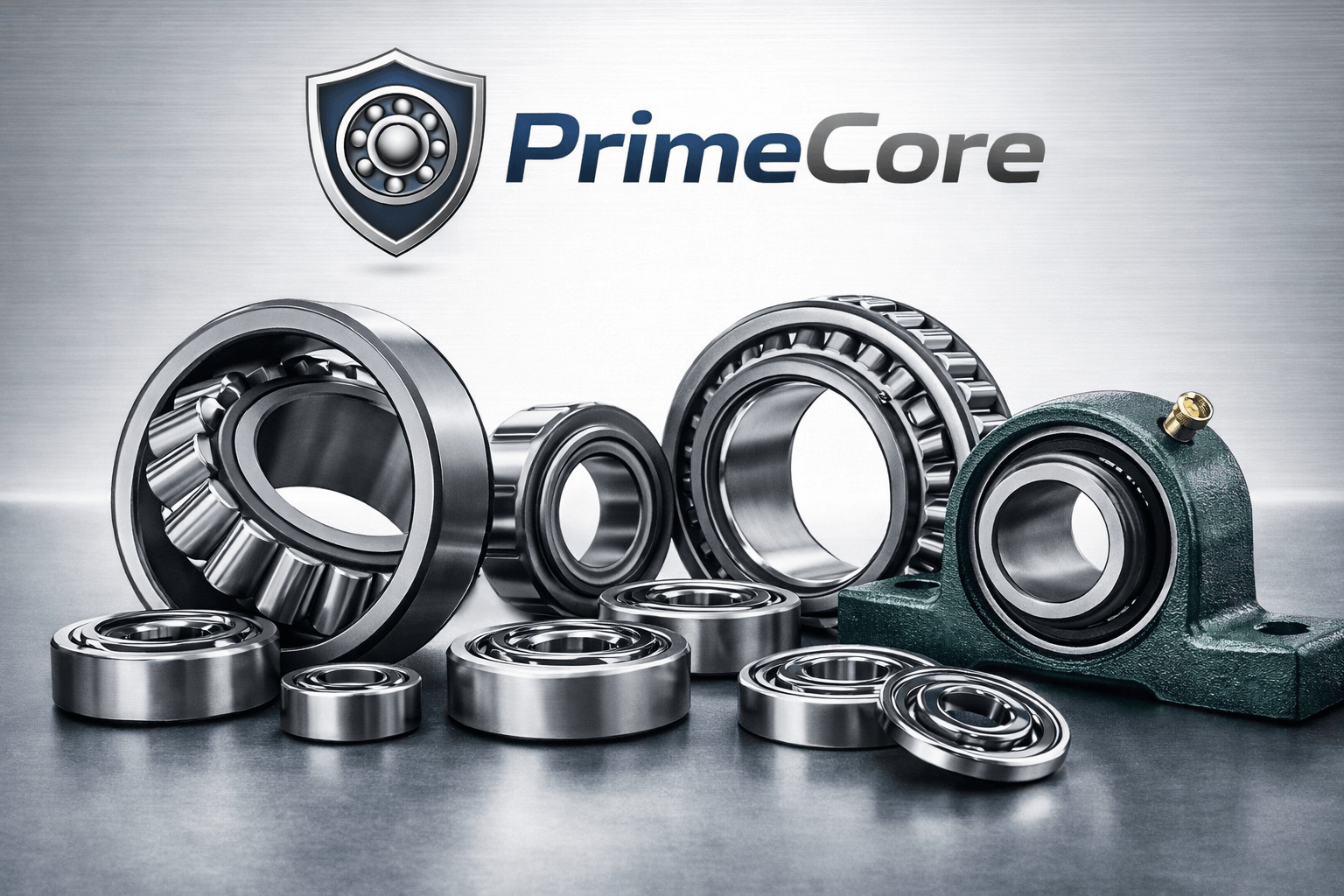 PrimeCore industrial bearing supplier with ball bearings roller bearings and mounted bearing units for industrial applications